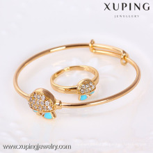 61117- Xuping Fine jewelry brass bangle and ring baby sets